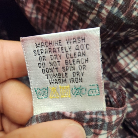 BUGATCHI Shaped Fit Abstract Button Down Shirt In Black Burgundy White Size M - Picture 12 of 16